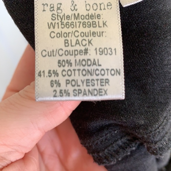 Rag & Bone Black High Rise Skinny Denim Jeans - Picture 7 of 7